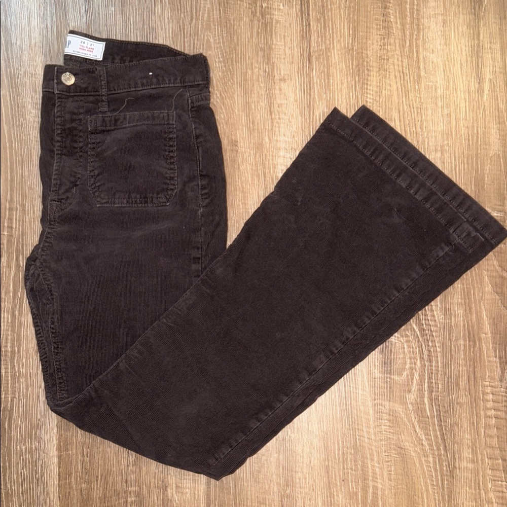 GAP Women's Chocolate Corduroy Wide Leg Jeans